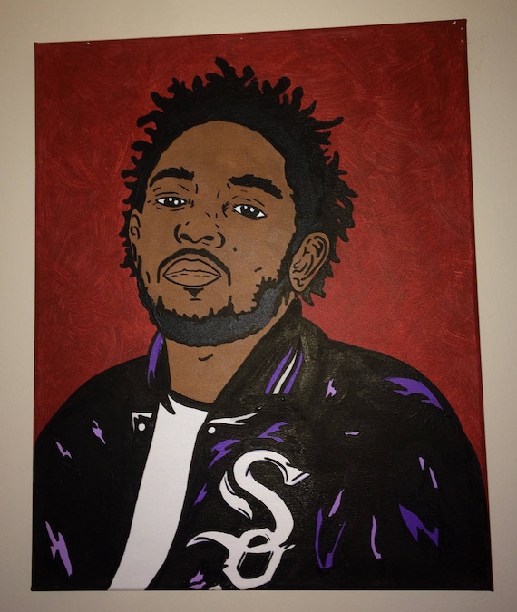 King Kendrick Lamar Artist Portrait Painting Etsy