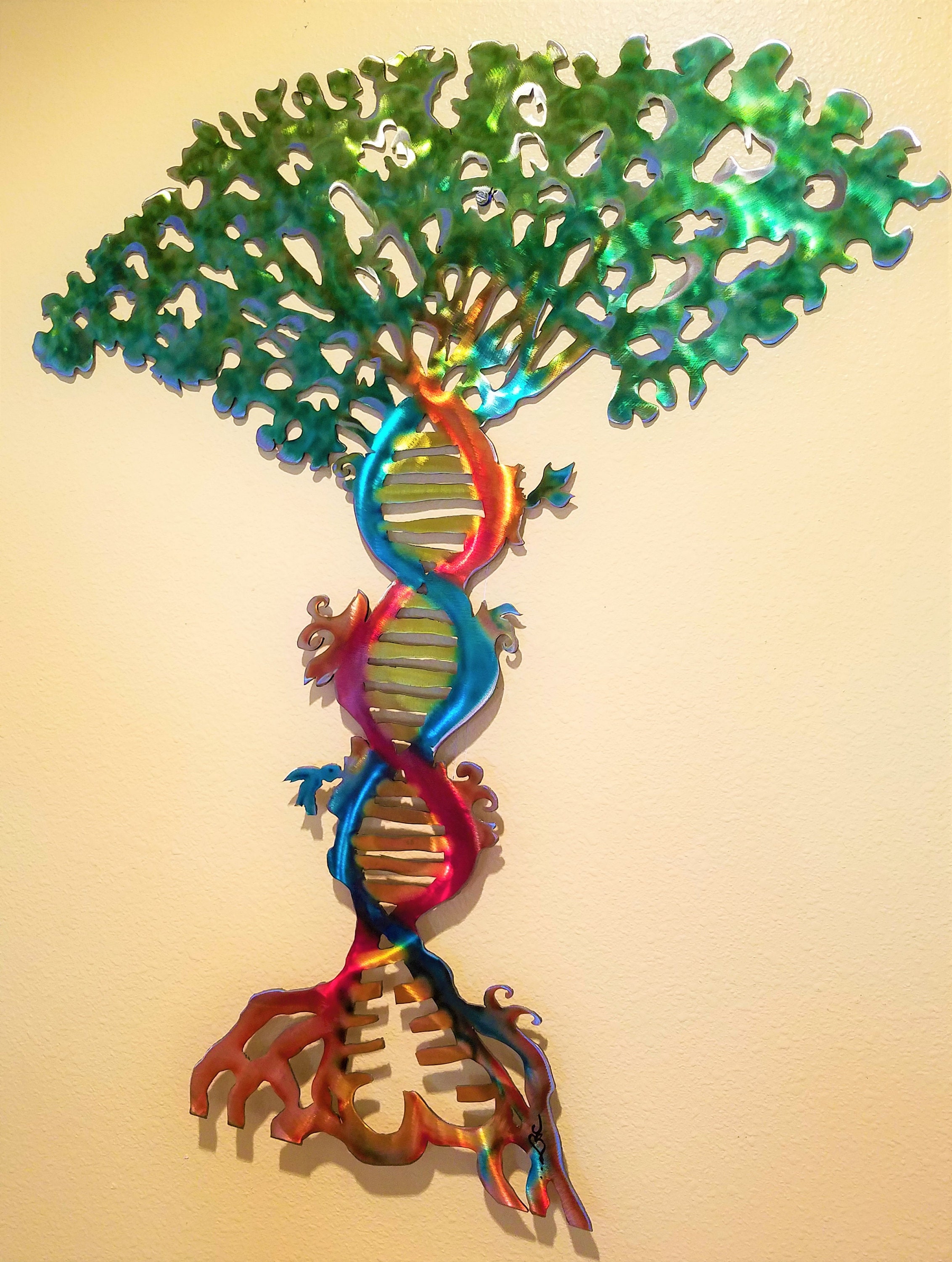 DNA Art Tree of Life DNA Strand Metal Art Custom Metal Wall | Etsy