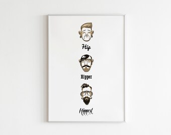 Hipster scale / Giclee print / 190 x 420mm