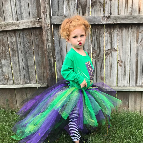 Hocus Pocus Inspired Costume, Winifred Sanderson Costume,  Toddler Hocus Pocus Costume, Youth Hocus Pocus Costume, Halloween Tutu Costume