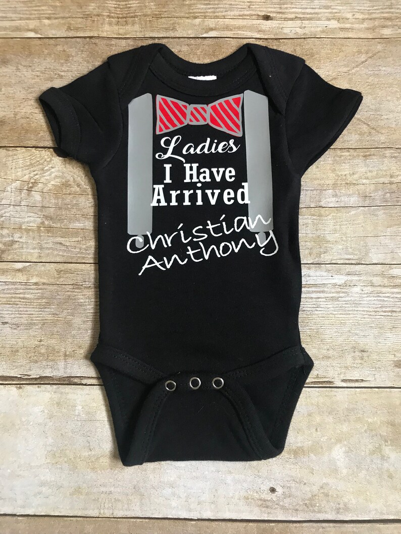 Birth Announcement Shirt Ladies I have arrived Baby Name Etsy