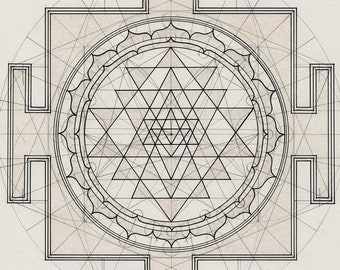 Sacred Geometry Sri Yantra Art Print