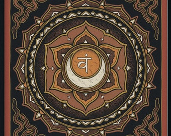 Sacral Chakra Mandala Art Print