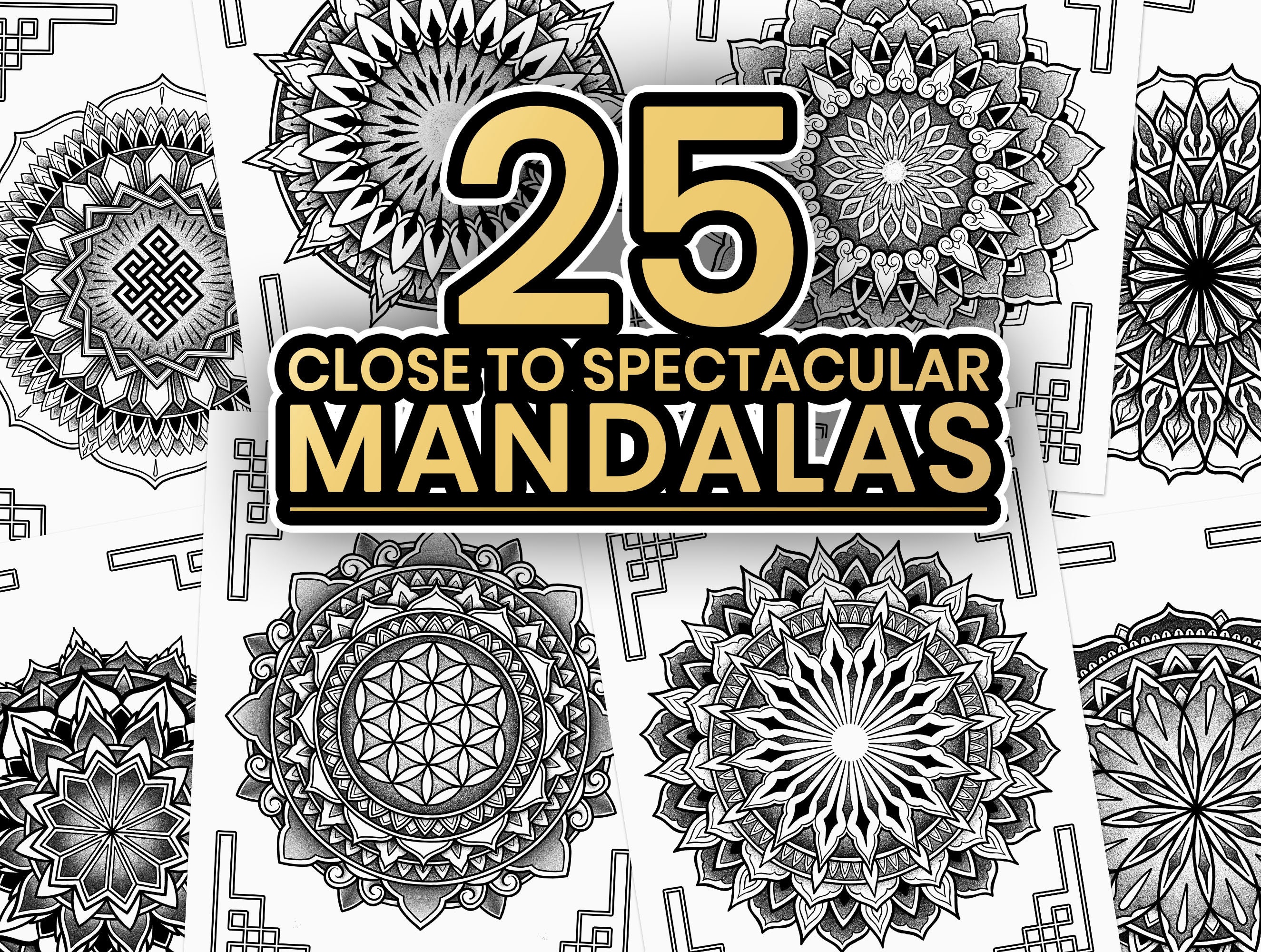 25 Mandalas Book Sacred Geometry Tattoo Flash By Zak Korvin Etsy
