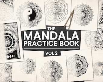 Mandala Practice Sheets 2 - Practice your lines and de-stress. Ink, trace, colour.