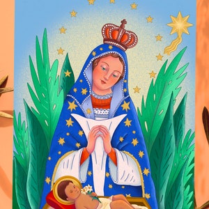 Virgen De La Altagracia Wall Art, propiedad latina, arte dominicano, virgen, propiedad dominicana