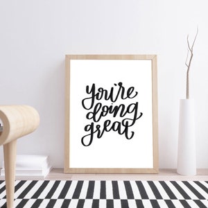 You&#39;re Doing Great Inspirational Print Wall Hanging Art