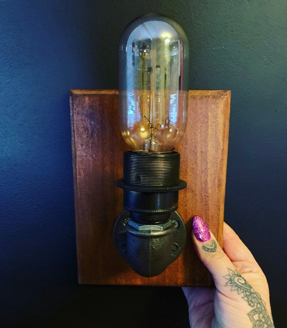 Wooden light online bulb holder