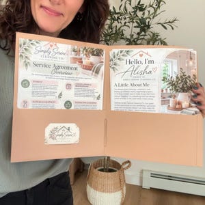Cleaning Business Welcome Packet, Editable Canva Template, Service Agreement & Client Forms, House Cleaner Checklist
