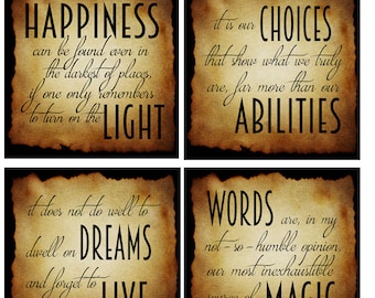 Harry Potter Quotes Instant Download Wall Art Poster Decor Gift Also Prints Canvas
