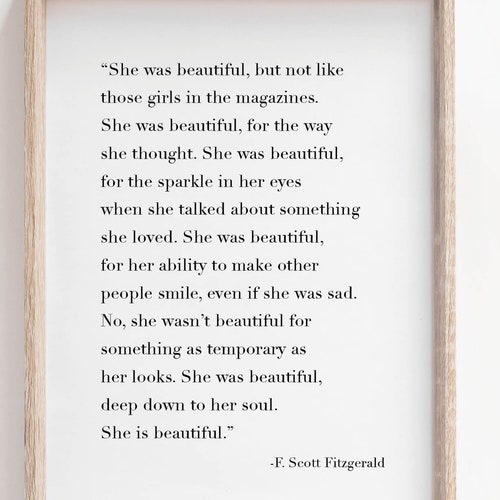 Inspirational Wall Art F Scott Fitzgerald Quote Wall Art Etsy