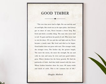 Good Timber Poem | Etsy