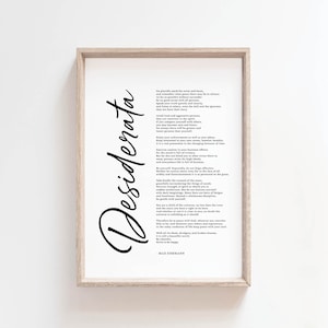 Desiderata Download,Max Ehrmann Poem,Print,Printable Wall Art,Inspirational Words,Motivational Quotes,Literature,Digital Download