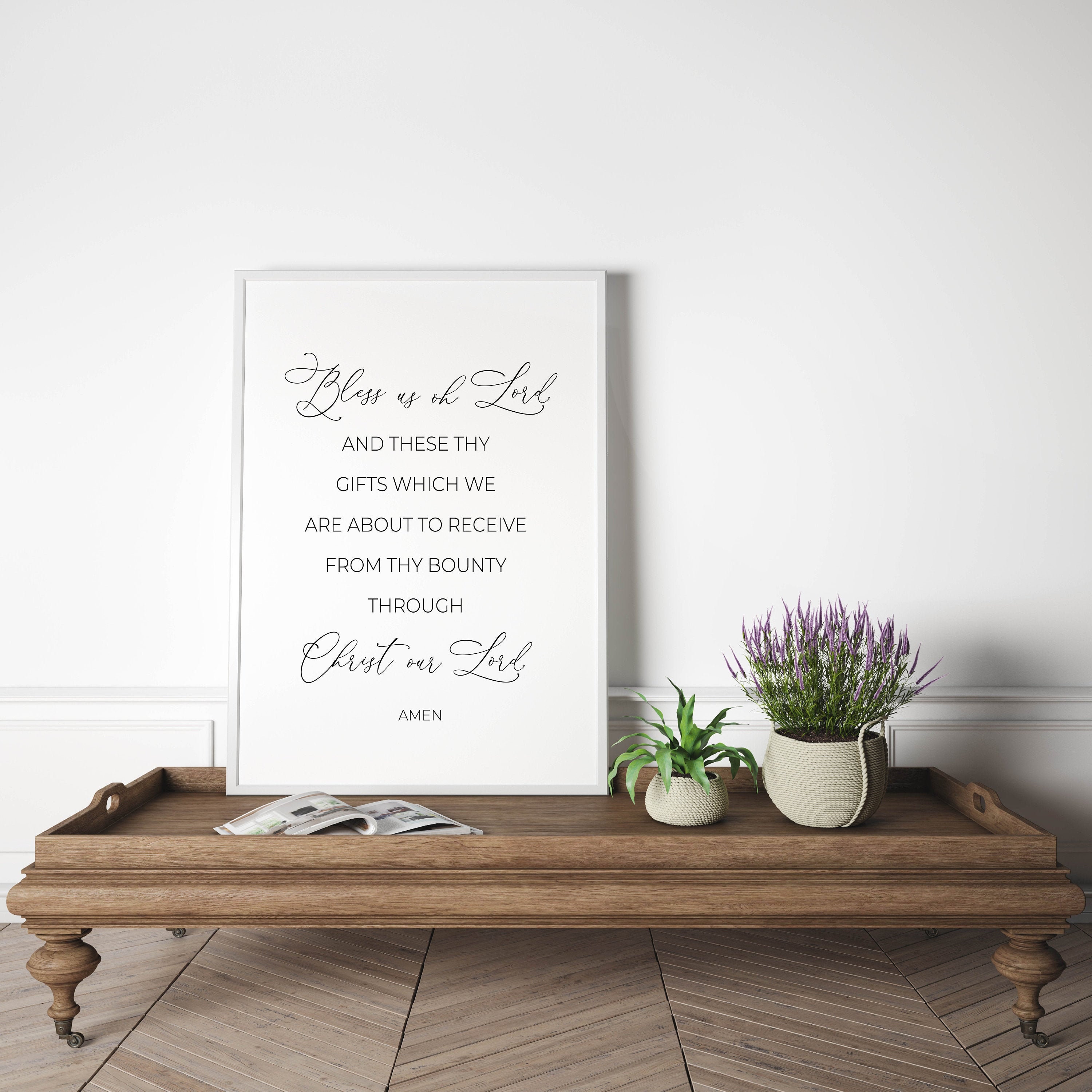 Bless Us Oh Lord Printable Wall Art Kitchen Decor Dining - Etsy