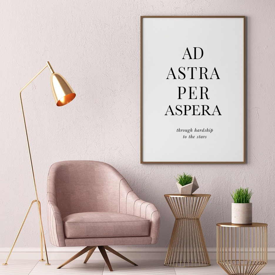 Per Aspera Ad Astra Through Hardship to the Stars Quote - Etsy