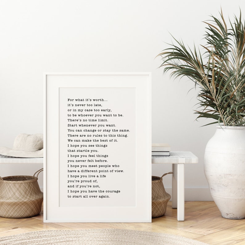 F. Scott Fitzgerald for What Its Worth Digital Printable Etsy