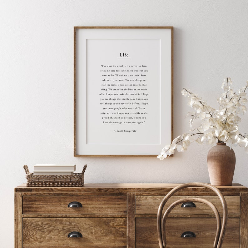 For what its worth F. Scott Fitzgerald Digital Printable Etsy