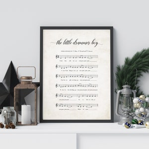 The Little Drummer Boy Printable, Christmas Carol Poster, Drummer Boy ...