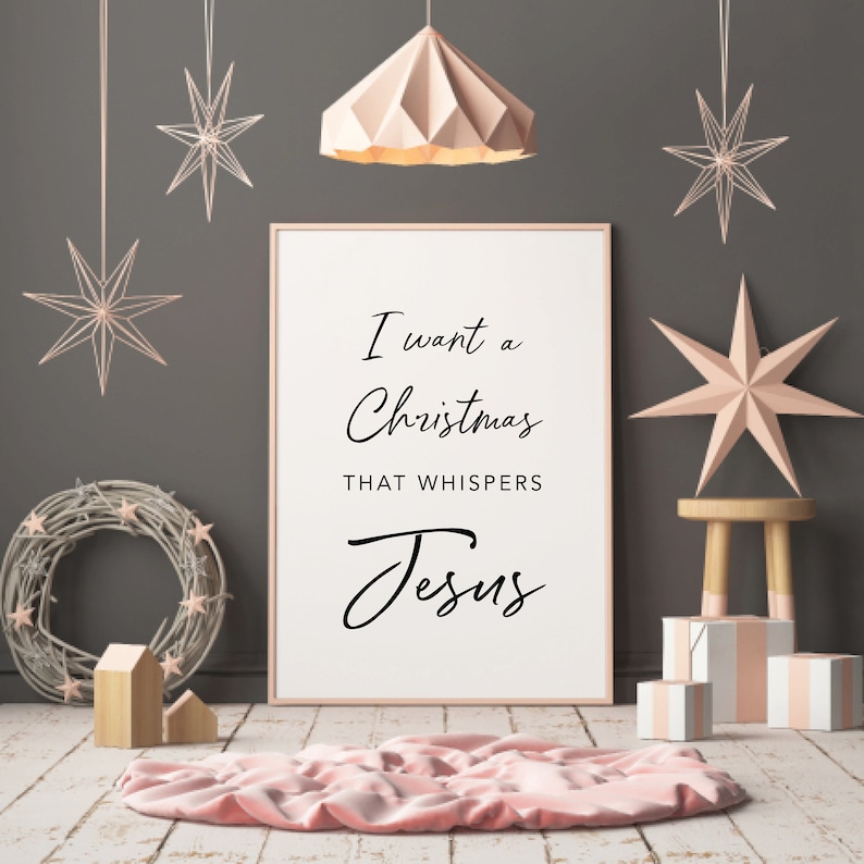 I Want a Christmas the Whispers Jesus Christian Printable | Etsy
