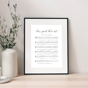 How Great Thou Art Hymn Print, Musiknoten Kunst, Hymn Art, Gesangbuch, Dekoration, Notenblatt, Geschenk, Sofort Download, #HYMN-034
