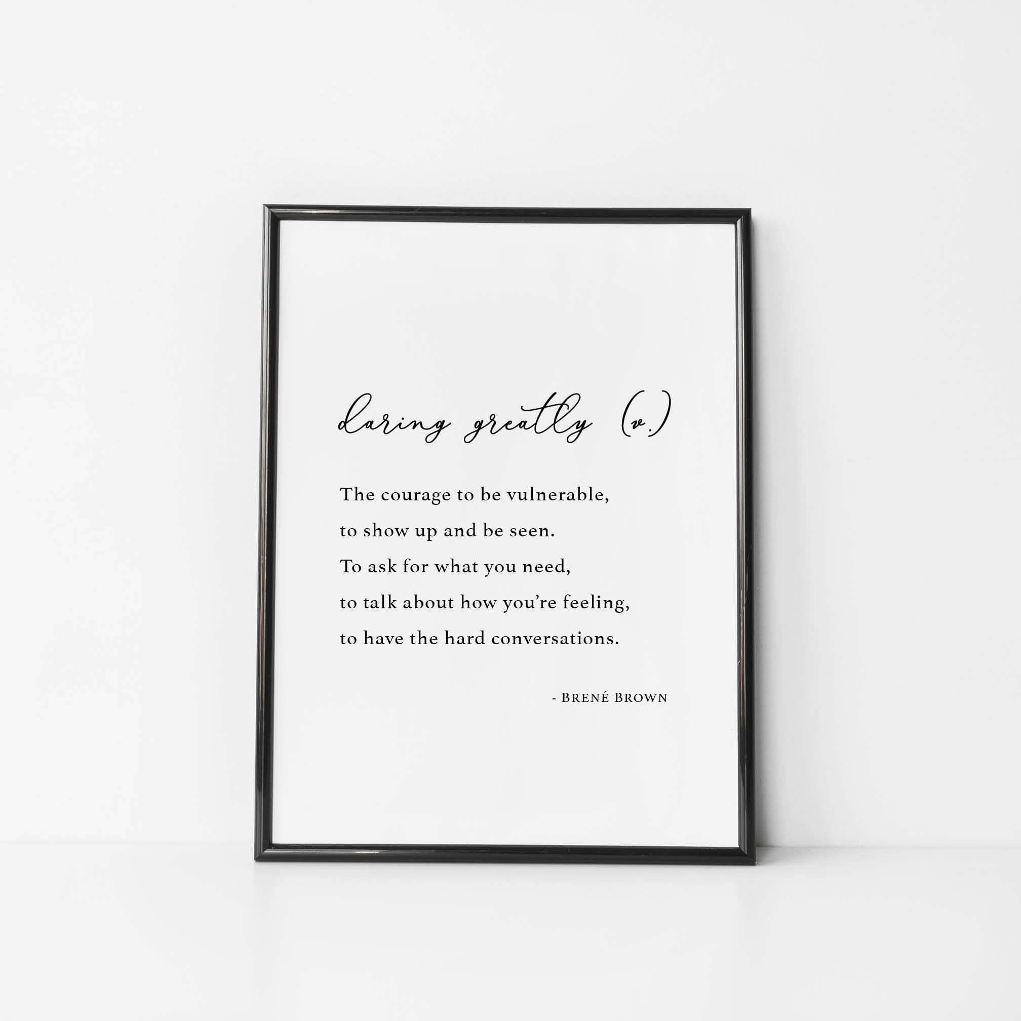Daring Greatly, Theodore Roosevelt,  Printable Quote, Wall Art, Daring Greatly, Home Decor, House Warming Gift, Inspirational, Motivational