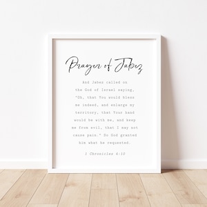 Prayer Of Jabez, 1 Chronicles 4:10, Scripture wall art, christian wall art, Bible verse sign, Christian Gift, Scripture Artwork
