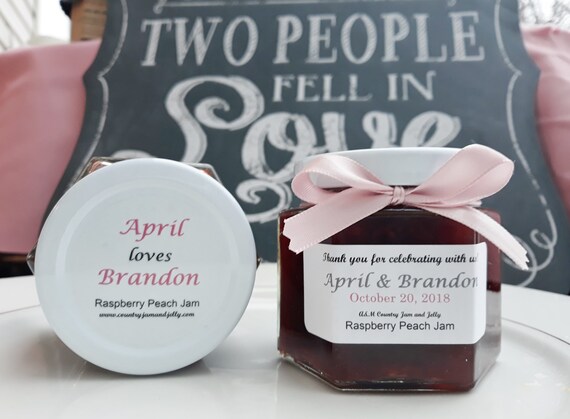 Unique Rustic Country Wedding Jam And Jelly Favors 4 Oz Etsy