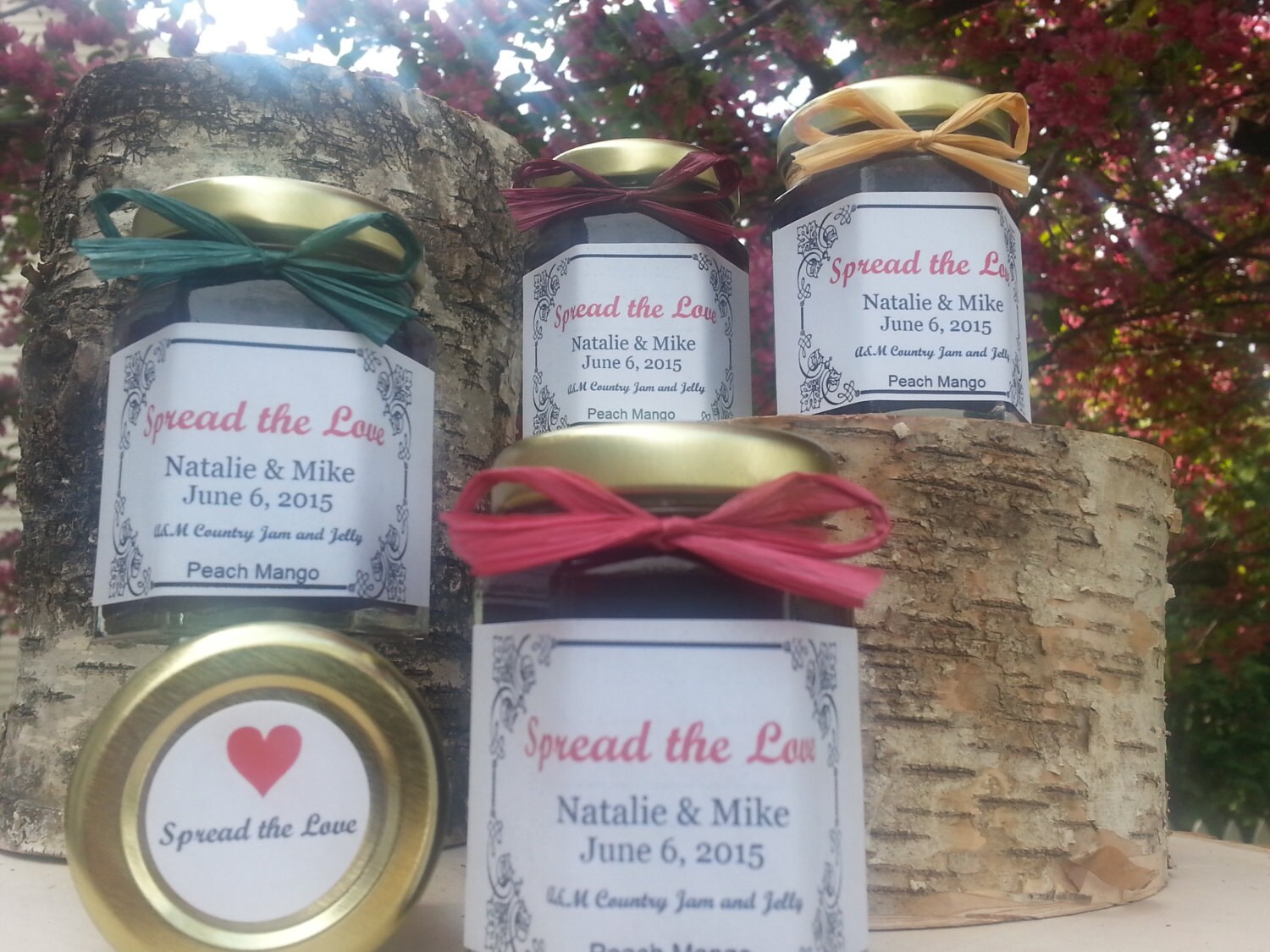Jam Jar Wedding Favors 50-2 oz jam jars w/ Your Choice of | Etsy
