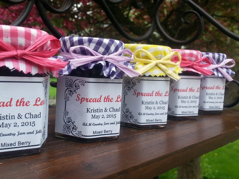 Wedding Favor Jam Jars Spread the Love 502 oz jars w/ Etsy