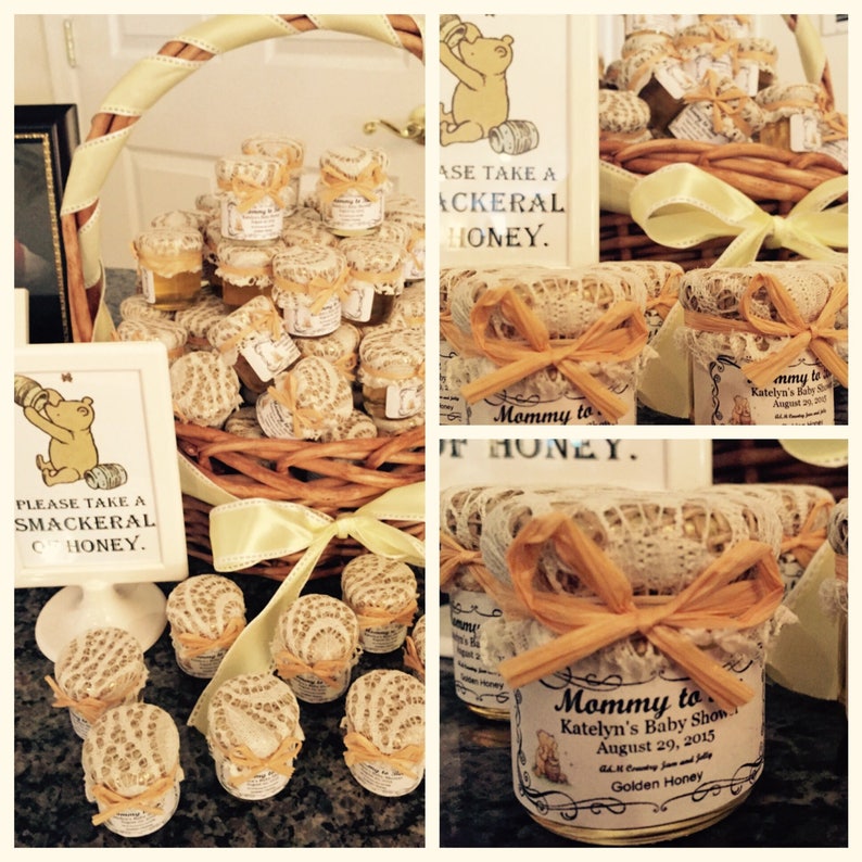 Winnie The Pooh Baby Shower Favors Honey Invitations Jar 25 1 5oz Jars
