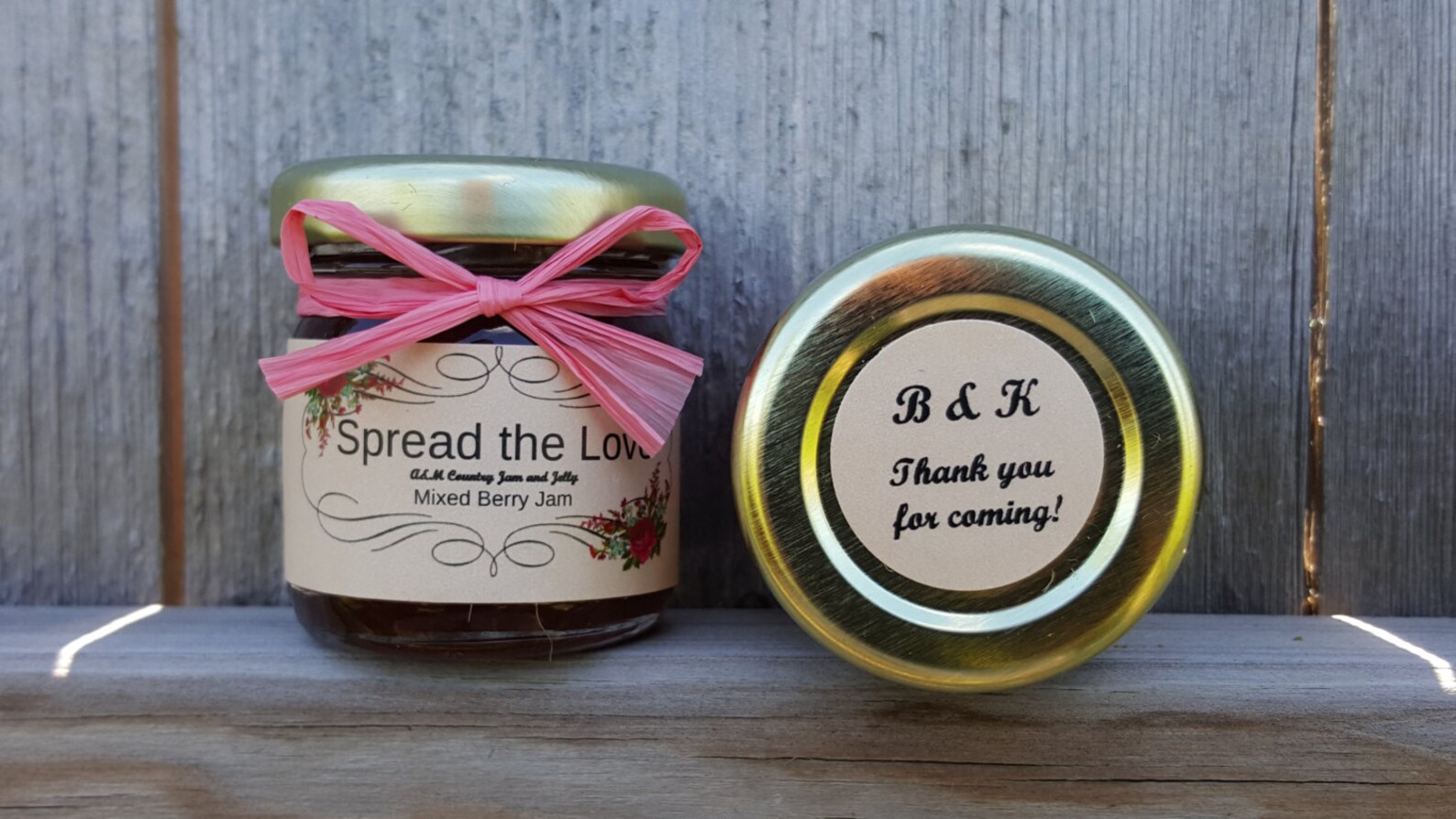 Country Wedding Favors Jam and Jelly Jars 501.5 oz jars w/ Etsy