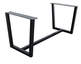 The Tempo Mid-Frame Table Base - Trapezoid Leg - Modern Industrial Steel Base for Dining, Counter and Bar Height Tables