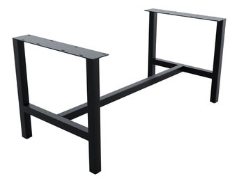 The Haven Mid-Frame Table Base - H-Shaped Leg - Modern Industrial Steel Base for Dining, Counter and Bar Height Tables