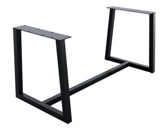 The Vista Mid-Frame Table Base - Trapezoid Leg - Modern Industrial Steel Base for Dining, Counter and Bar Height Tables