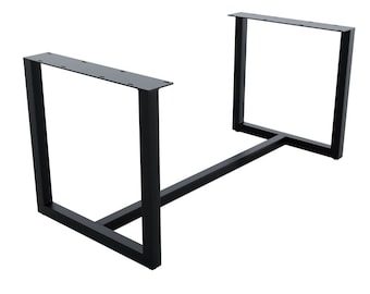The Union Mid-Frame Table Base - U-shaped Leg - Modern Industrial Steel Base for Dining, Counter and Bar Height Tables