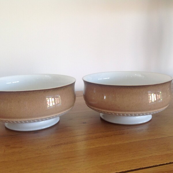 Pair of Denby Stoneware Bowls - Seville Design 1970s -