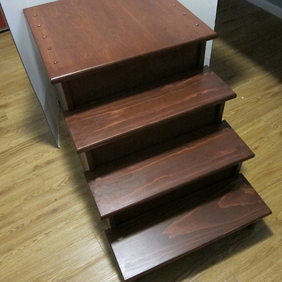 Wooden pet stairs with storage Clearance