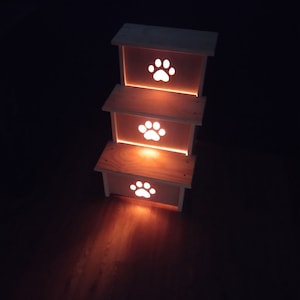 Lighted Pet Stairs to give your pet the extra boost they need; available in a number of sizes with standard treads