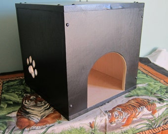 Cat Cave, Cube Shaped Cat Hideaway - 18" w/ Bottom (Large)