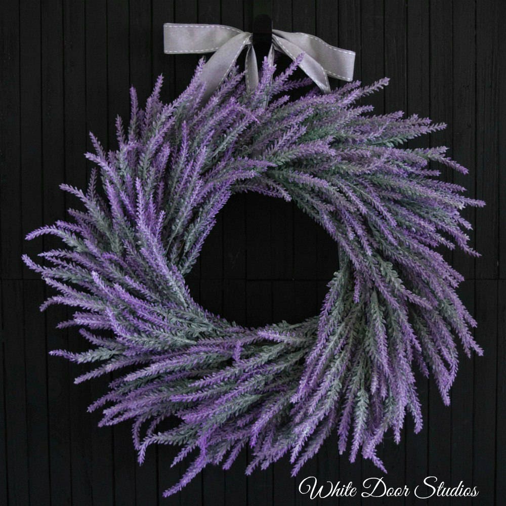 Artificial Lavender Front Door Wreath 50