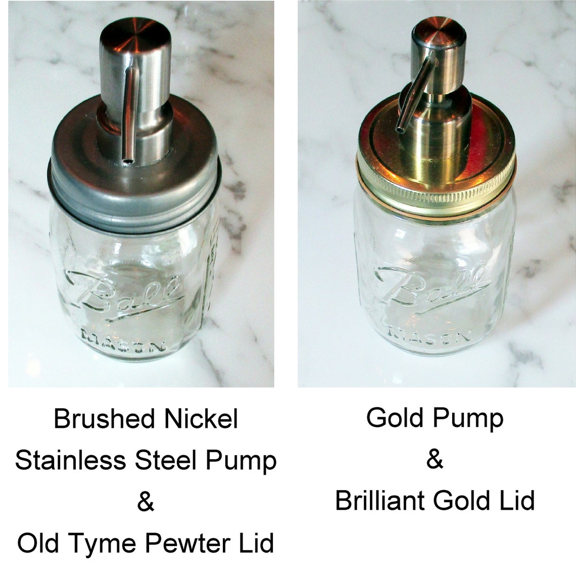 Mason Jar Pump and Lid Set Assorted Lids and Pumps for Soap Etsy