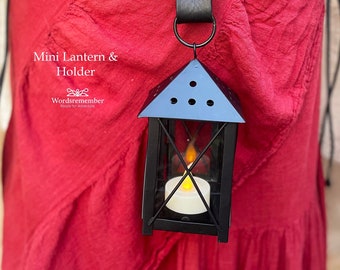 Mini Lantern Holder, Leather Belt Attachment, Cosplay Costume