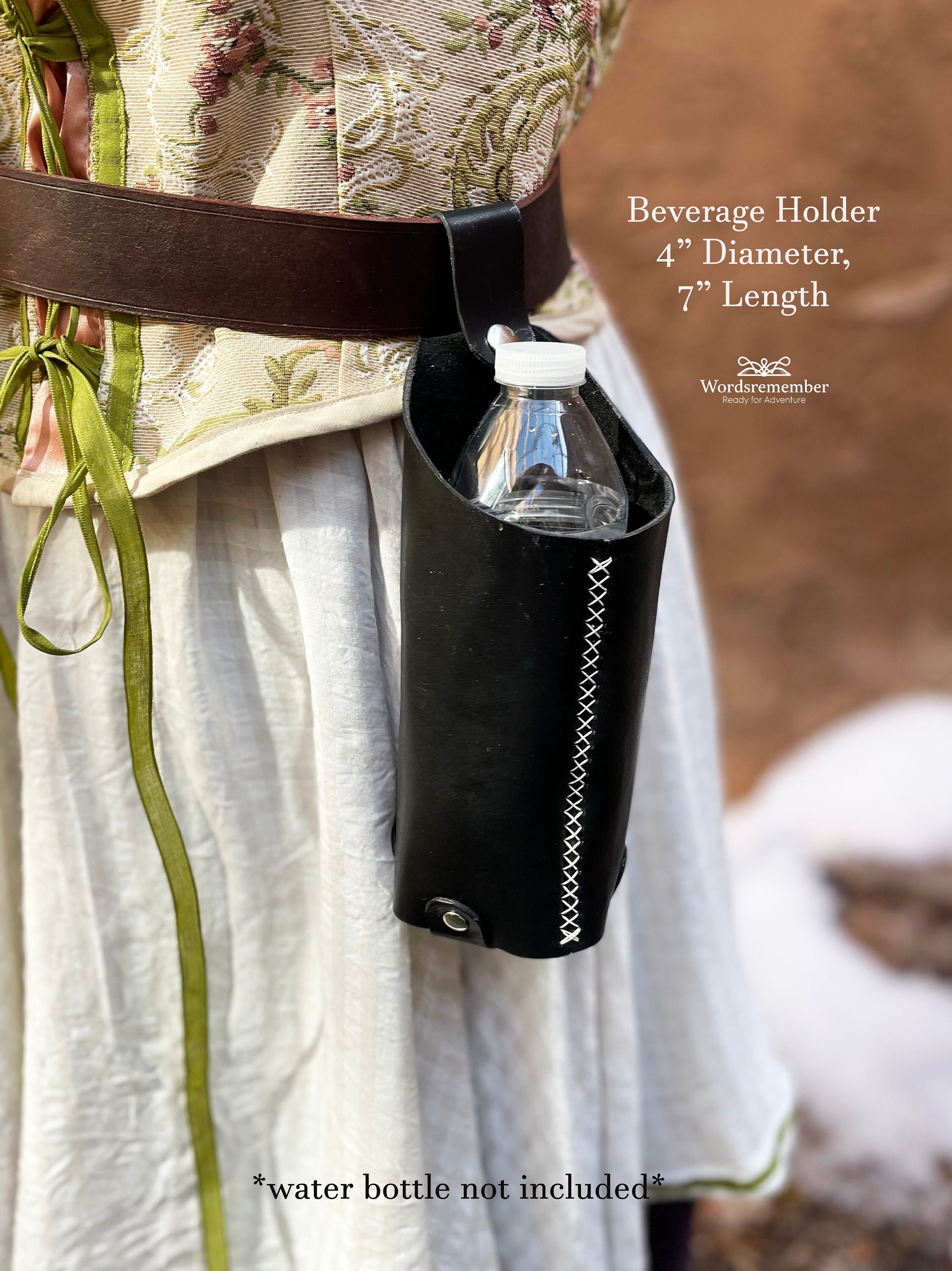 Hemp Water Bottle Holder Bag To Attach To Belts - Luxury Wedding