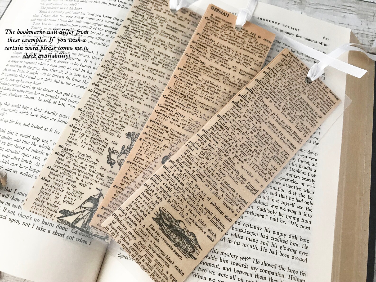 Dictionary Bookmark Bookmarks for Books Stocking Stuffers Etsy