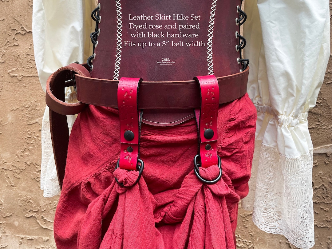 Leather Skirt Hikes Leather Skirt Chaisers Renaissance Etsy