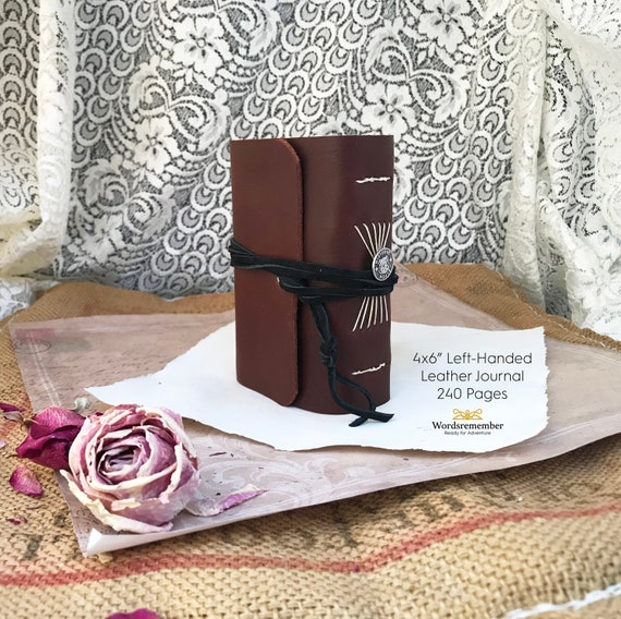 Left Handed Journal Valentines Day Gift Leather Journal Etsy