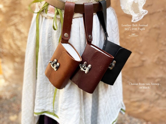 Leather Belt Journal, Renaissance Cosplay, Personalized