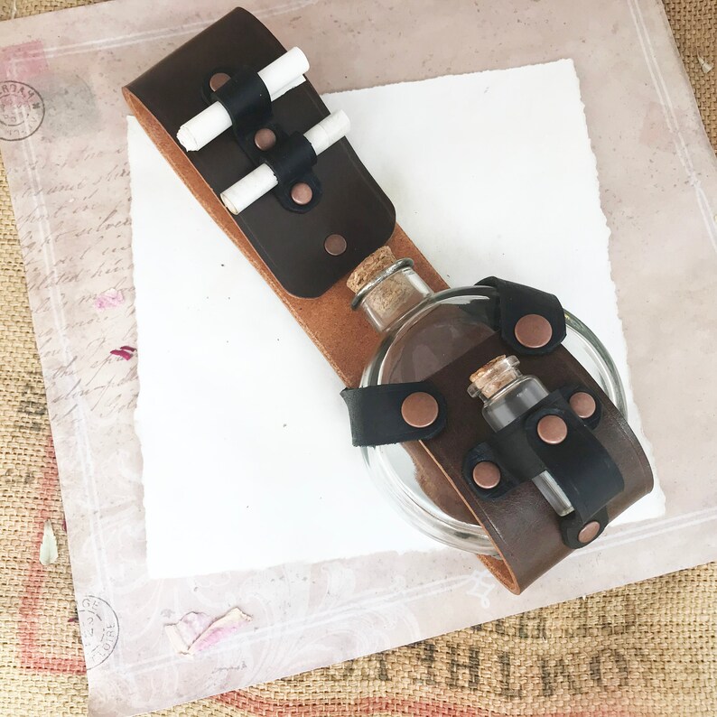 Leather Potion Holder LARP Costume Medieval Belt Potion Etsy
