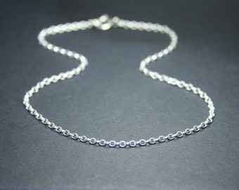 Sterling silver anklet, silver ankle bracelet, rolo chain anklet, figaro chain anklet, delicate anklet, summer jewelry, holiday jewelry