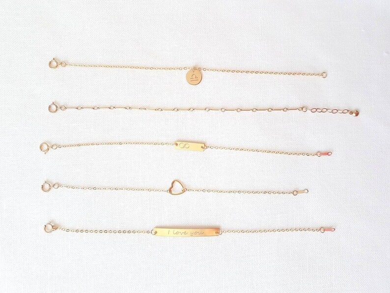 delicate bracelet gold filled bracelet simple bracelet Gold bar bracelet chain bracelet gift for her layering bracelet